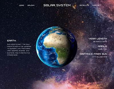 Webpage Animation animation branding design solar animation solar system typography ui webpage animation