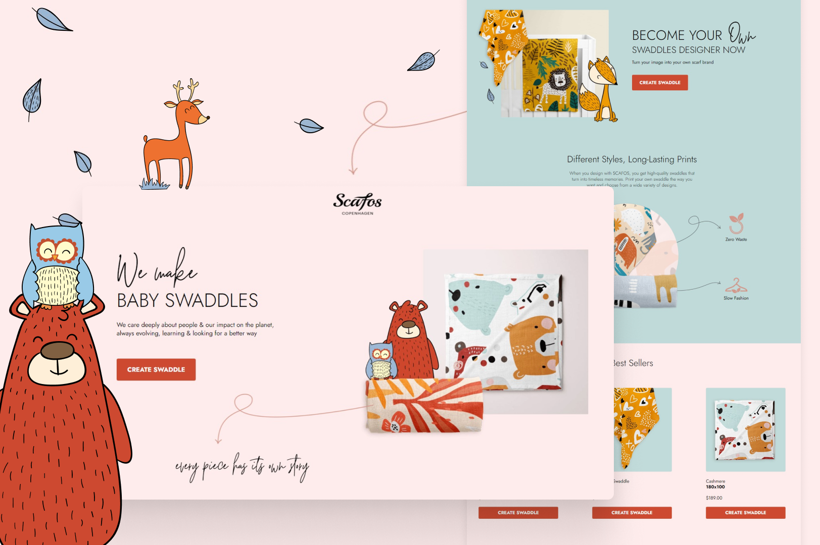 Custom Baby Swaddles | Landing Page baby landing page baby website cro custom landing page no code pink website swaddle page swaddles uxui webflow