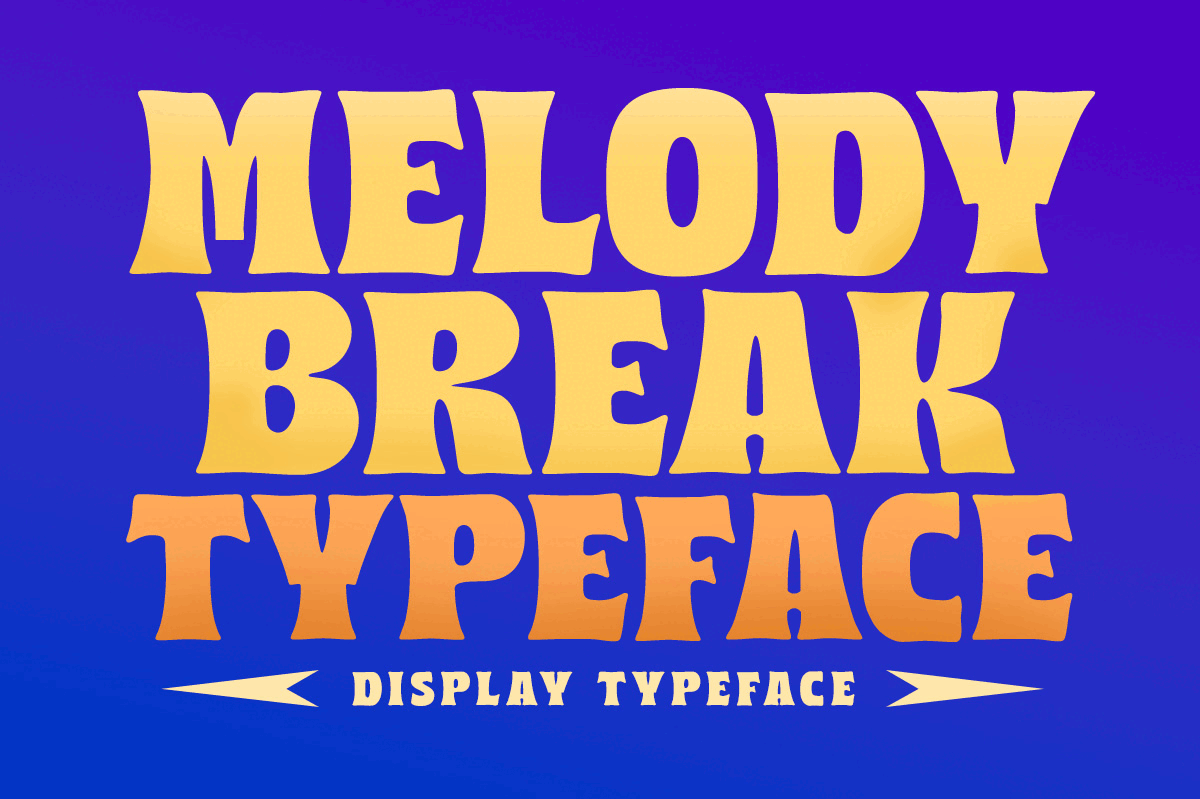 Melody Break Display freebies retro font