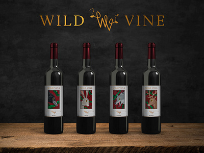 Wild Vine Label And Logo Design alcohol branding design graphic design illustration logo packaging typography wine wine bottle wine label