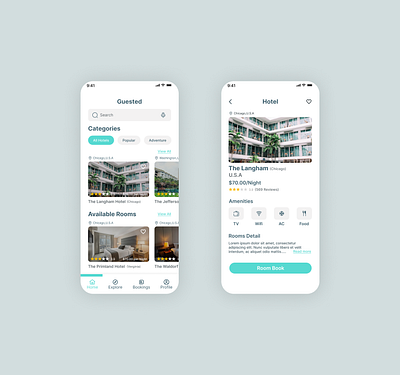 Hotel Booking App|UI Design app design design ui ui design