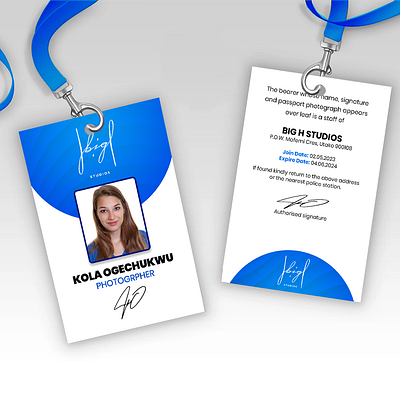 Big H studios proposed ID cards branding design graphic design illustration