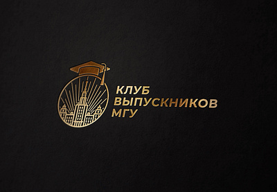 Клуб выпускников МГУ branding design flat logo minimal vector