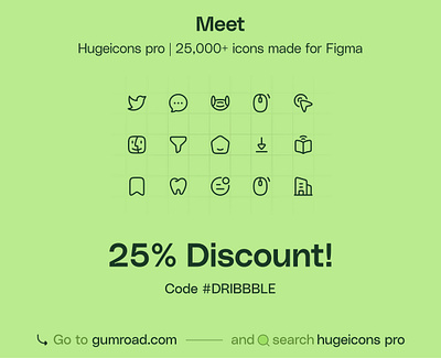 Hugeicons Pro biggest icon library discount figma icons gumroad icon iconography icons