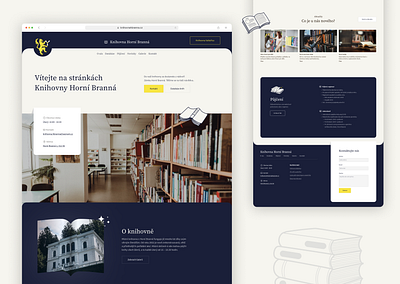 Website for library in Horní Branná design ui ux web