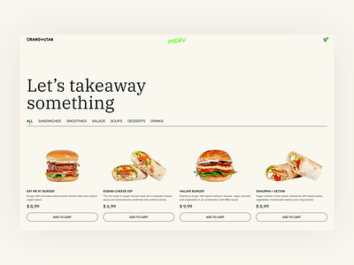 Vegetarian Bar Menu Page bar branding catalog design food graphic design menu typography ui web design