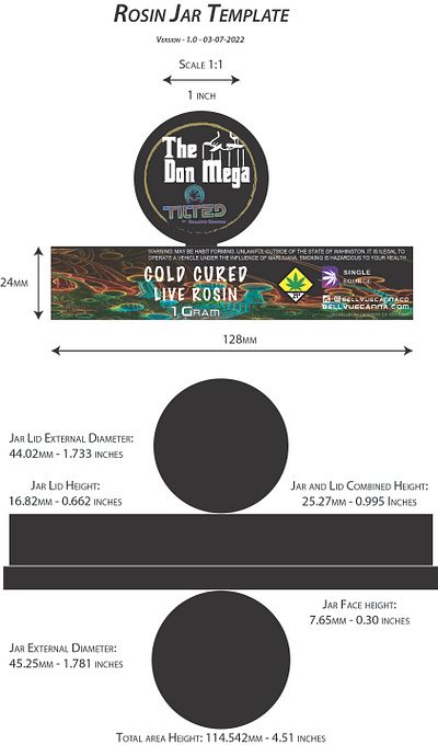 The Don Mega Cold Cured Live Rosin 1-gram jar label adobe illustrator adobe photoshop branding cannabis cannabis industry cannabis packaging design graphic design illustration logo logo design marijuana packaging packaging design product label