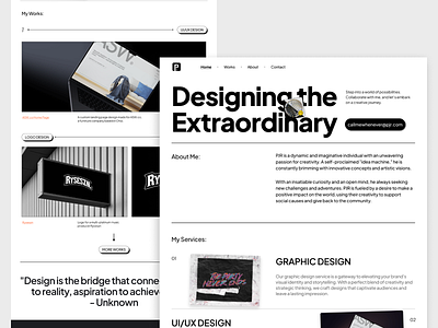 PJR - Portfolio Website Design app design fajar aji graphic design logo typography ui ux vector web website