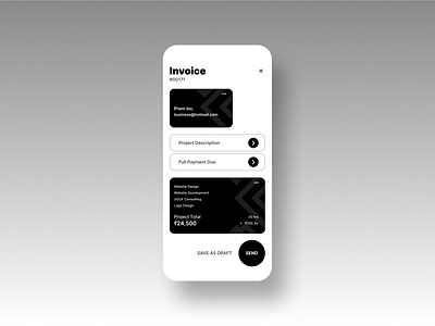 Invoice #dailyui #046 app behance dailyui design dribbble invoice linkedin payment ui userexperience userinterface ux