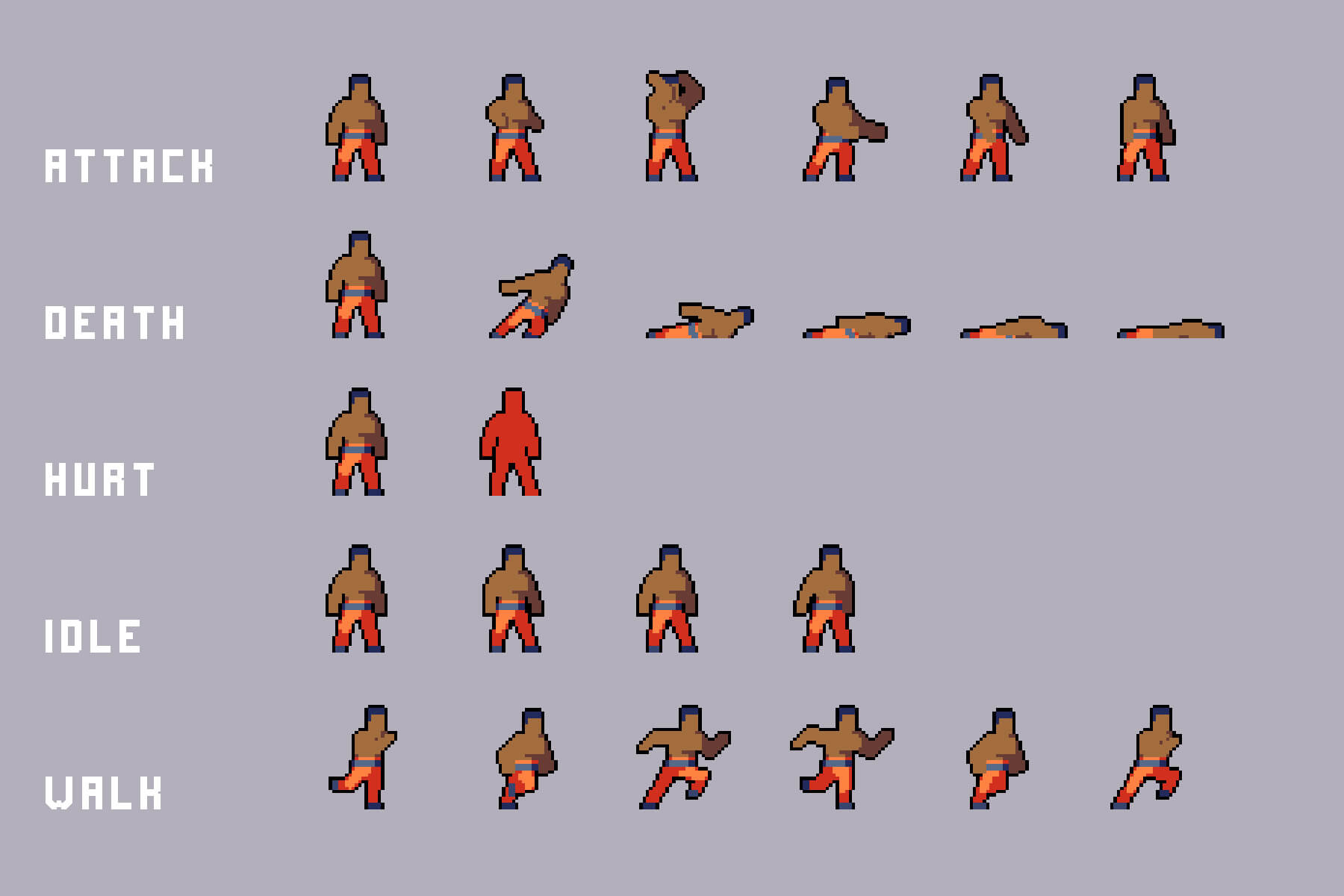 Prisoner Character Sprites Pixel Art by 2D Game Assets on Dribbble