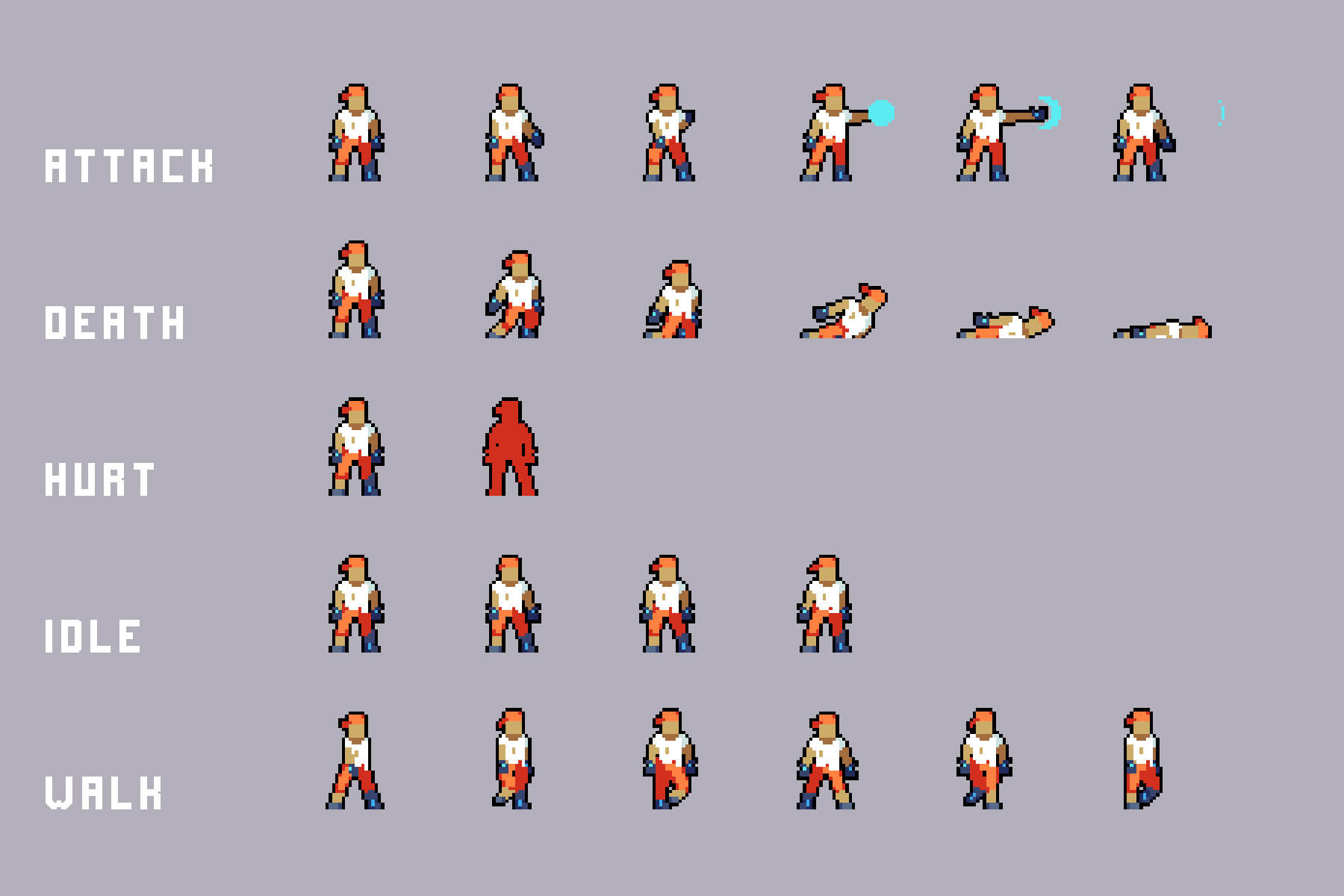 Prisoner Character Sprites Pixel Art by 2D Game Assets on Dribbble