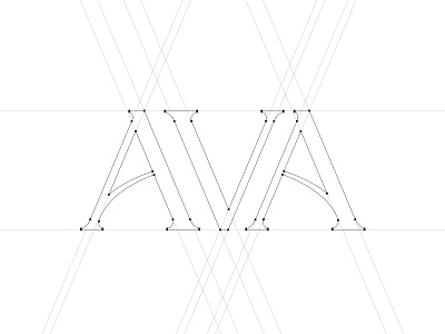 AVA Logotype Grid anchor points branding branding and identity clean design dribbble freelancer graphic design grid identity logo logo design minimal modern type typeface typeface design typography wordmark