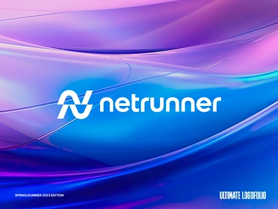 Netrunner featured in Ultimate Logofolio on Behance branding connection consulting developer development digital futuristic gradient icon internet letter logo management n net runner smart speed tech web3