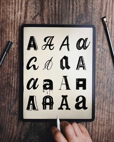 16 A's brushcalligraphy calligraphy handlettering lettering typography