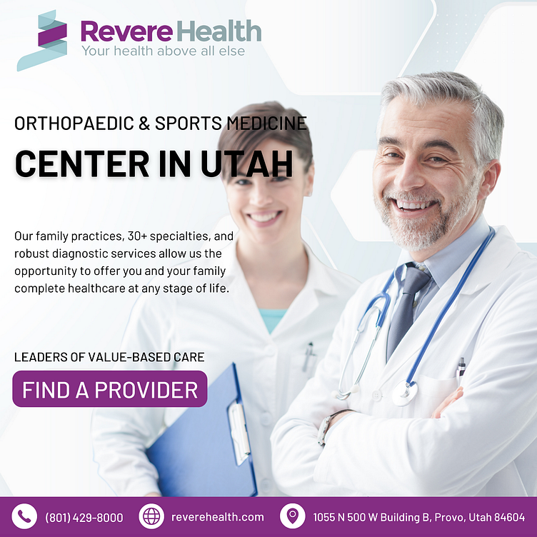 Orthopaedic & Sports Medicine Center in Utah Revere Health by Revere