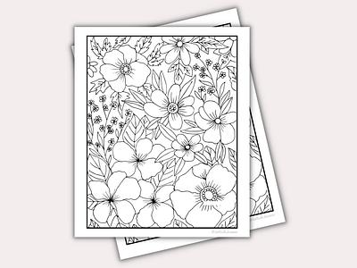 Relaxing Coloring Page design illustration typography