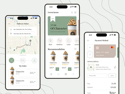 Coffee Shop App - Present app case study clean coffee shop delivery expedition graphic design illustration maps mobile app present ui ux website
