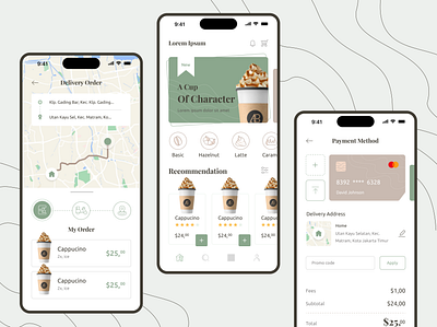 Coffee Shop App - Present app case study clean coffee shop delivery expedition graphic design illustration maps mobile app present ui ux website