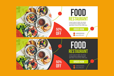 Food restaurant banner banner design graphic design illustration menu photoshop typography vector