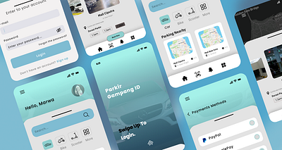 Design Mobile App ( Parkir Gampang ID) 3d animation app branding design graphic design mobile app motion graphics ui ui ux ux