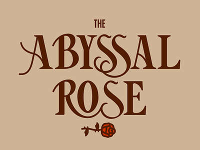 The Abyssal Rose abyss branding design doodle drawing gin graphic design illustration lettering logo octopus rose typography vector