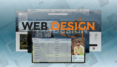 Event Website (Cycling) Web Design, Saddle apps design figma ui user interface ux website