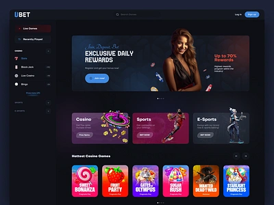 Casino & Betting Website Concept bets betting casino concept crash design desktop dice gambling live mines page roulette slots spins ui ux website wheel