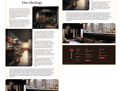 Landing page for restaurant of Korean cuisine | Haeng-Un branding design illustration landing page logo logo design ui uxui web design