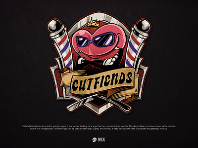 Cutfiends Logo branding design graphic design hand drawing hand drawn illustration logo ui vintage vintage logo