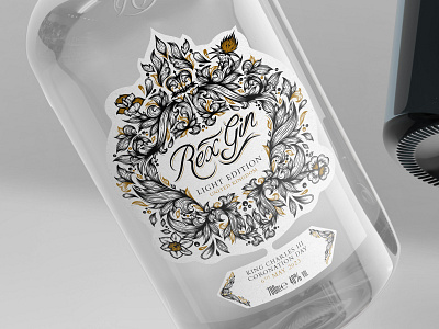 Rex Gin Branding & Packaging art direction artwork branding calligraphy creative design gin gin bottle design gin branding graphic design illustration logo packaging design typography