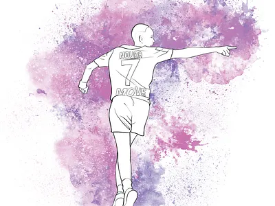 Female soccer players. The Explosion. adobe photoshop art burst character colourful design explosion female game hand drawn illustration paint player soccer splashes sport strong watercolor women