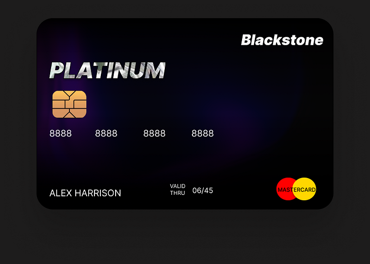 Platinum Blackstone Bank Card design by BS on Dribbble
