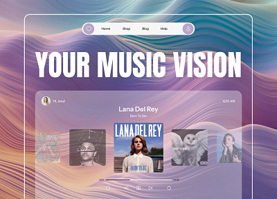 Your Music Vision Concept branding design illustration typography ui vector