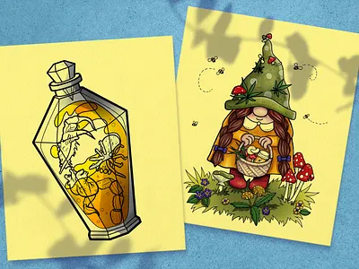 Tattoo Designs art colourful design dwarf girl gnome illustration new school postcard potion scorpio sketch skull tattoo vial yellow
