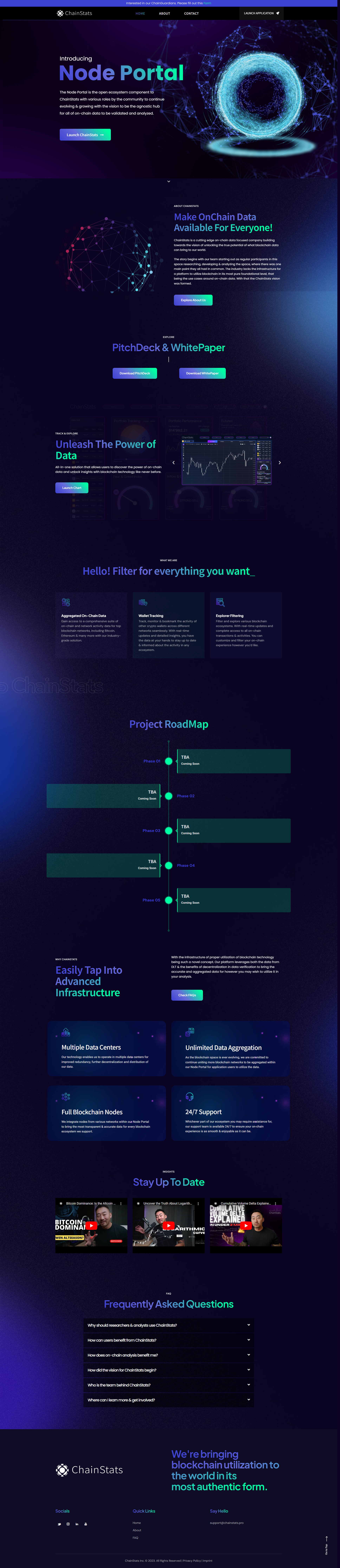 ChainStats Pro branding design development figma graphic design typography ui ux webflow webs wix wordpress