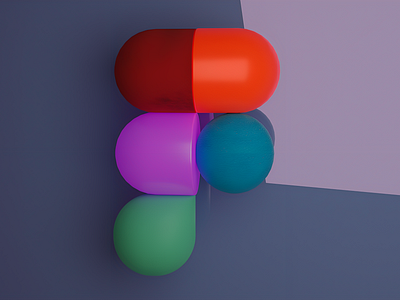 Figma's Iconic Logo in 3D 🚀✨ 3d 3d designing blender design