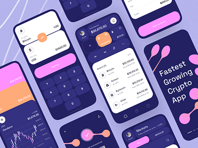Crypto service - Mobile app app app design crypto crypto currency crypto wallet cryptocurrency mobile app mobile app design mobile design mobile ui wallet