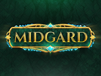 Midgard MMO Logo Design 3d game logo crystal gold logo design game logo game logo design gaming graphic design illustration logo midgard logo mmo logo mmorpg mmorpg logo private server rpg rsps logo