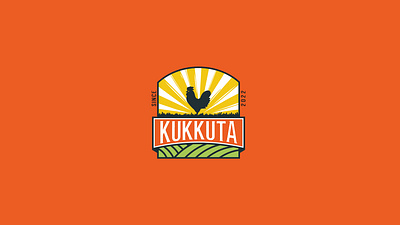 Kukkuta chickenfarm graphic design illustration logo