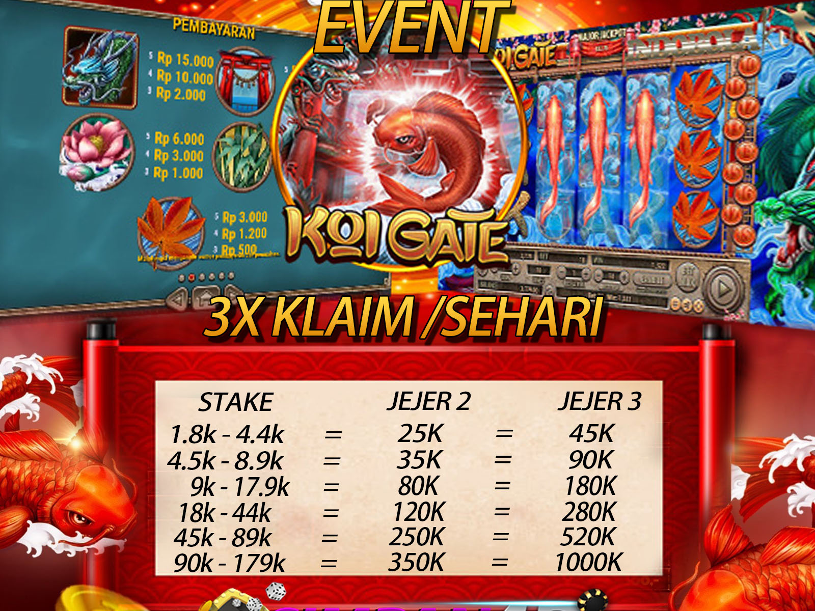 SIMPAN4D Event 3 KOI GATE JEJER Buruan Daftar Segera by fahli jaja on