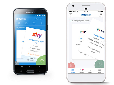 reed.co.uk - Mobile App Redesign (2016) design mobile app onboarding redesign ui uiux ux uxui