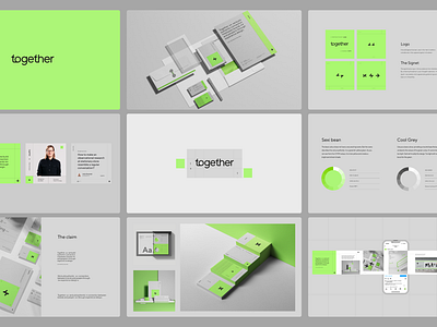 Together - Digital Agency Branding branding design graphic design illustration logo typography ui vector