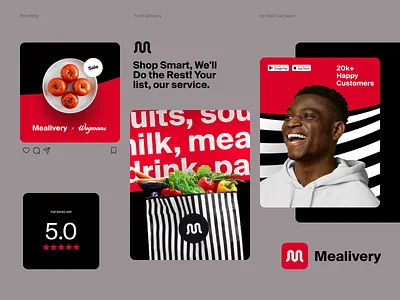 Mealivery Food Branding agency brand brand guidelines brand identity brand sign branding business design halo halo lab identity logo logo design logo designer logotype marketing packaging smm startup visual identity