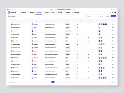 Sales Management Dashboard animation campaign crm customer dashboard dashboard design data table deal design lead leads management marketing saas sales sales management table ui ux web