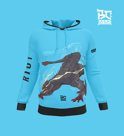 Riot Hoodie Design branding design hoodie illustration