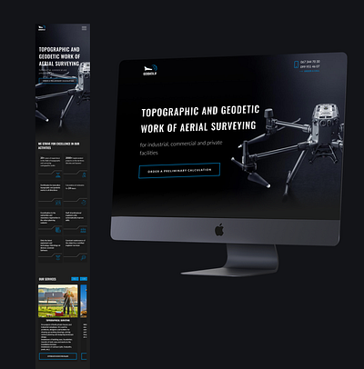 Landing page for geodetic company | Geodata design graphic design landing page logo logo design ui ux uxui web web design