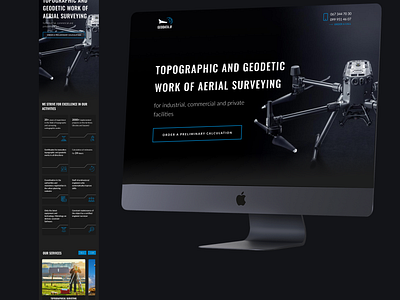 Landing page for geodetic company | Geodata design graphic design landing page logo logo design ui ux uxui web web design