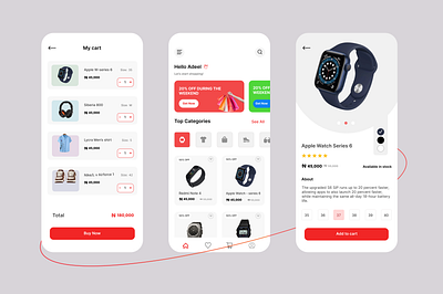 E Commerce app design appdesign branding design graphic design ui uiux uiux design web design