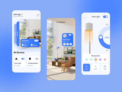 SmartLiving - Smart Home Mobile App app design graphic design ui ux