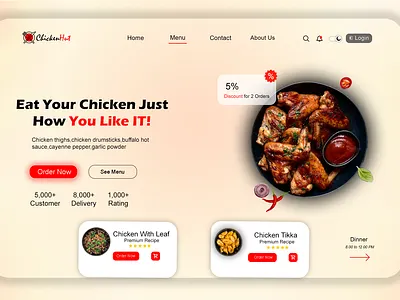 Food Ordering Webpage Design graphic design ui ux wepage